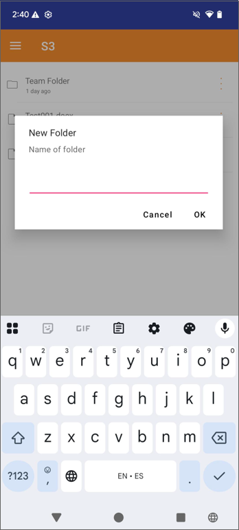 Add New Folder