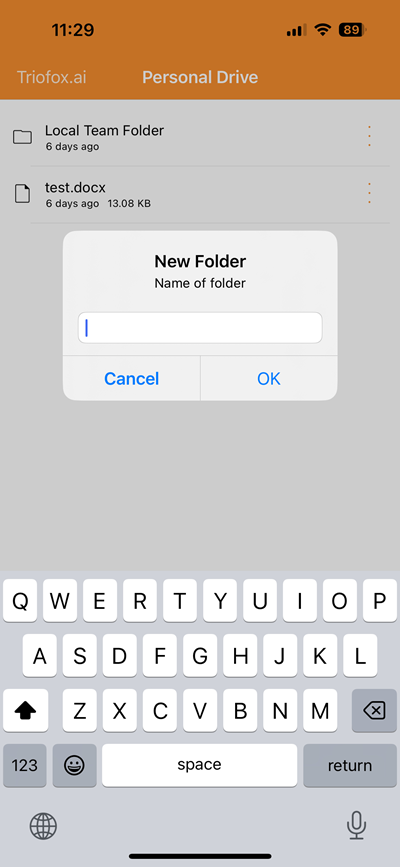 Add New Folder