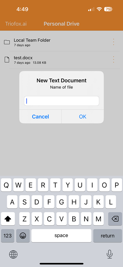 upload Text doc