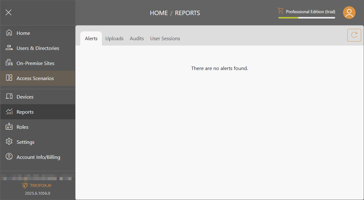 Triofox.ai Reports - Alerts