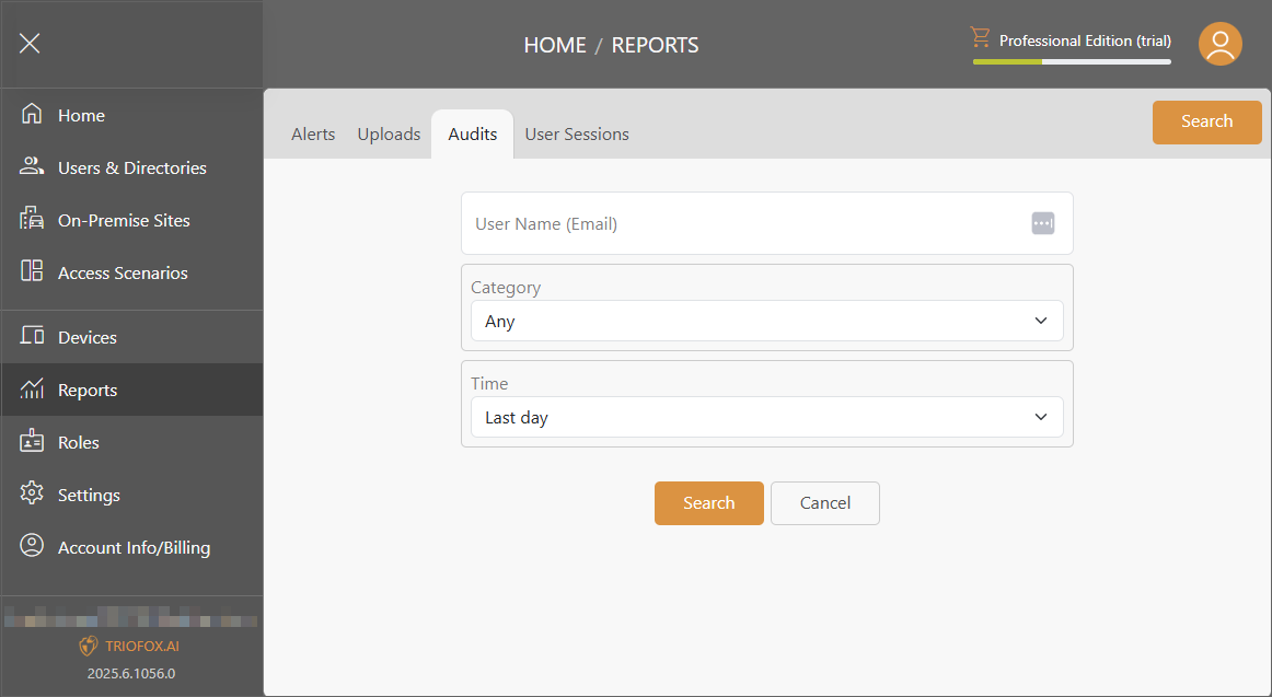 Triofox.ai Reports - Audits