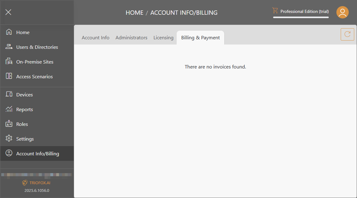 Triofox.ai Fakturering & Betalning
