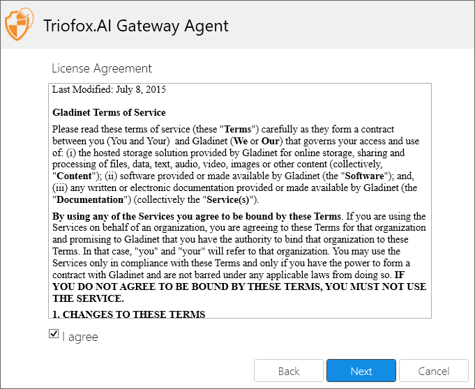 Triofox.ai Download and install Gateway Agent