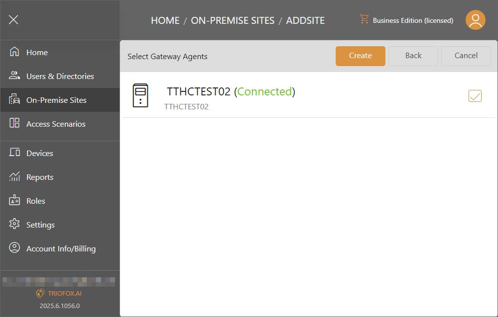 Triofox.ai Select Gateway Agent