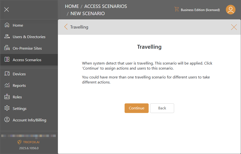 Triofox.ai New Access Scenario - Travelling