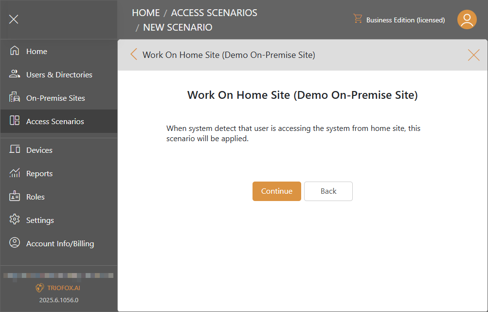 Triofox.ai New Access Scenario - Work on Home Site