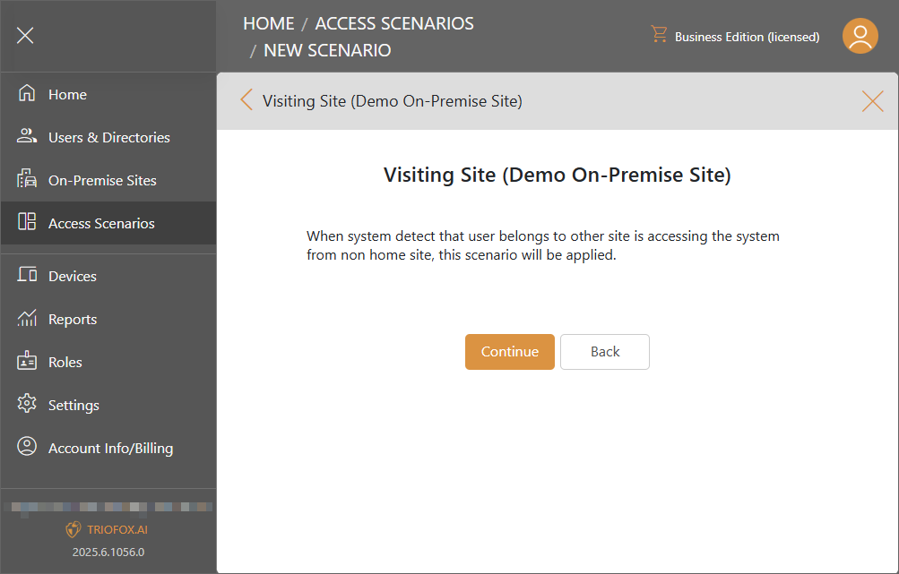 Triofox.ai New Access Scenario - Visit Site