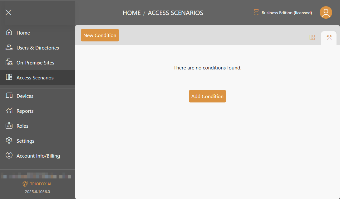 Triofox.ai Manage Access Scenario - Controls