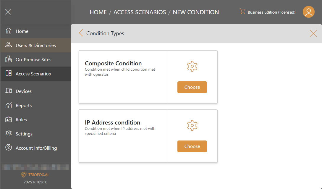 Triofox.ai Manage Access Scenario - Controls